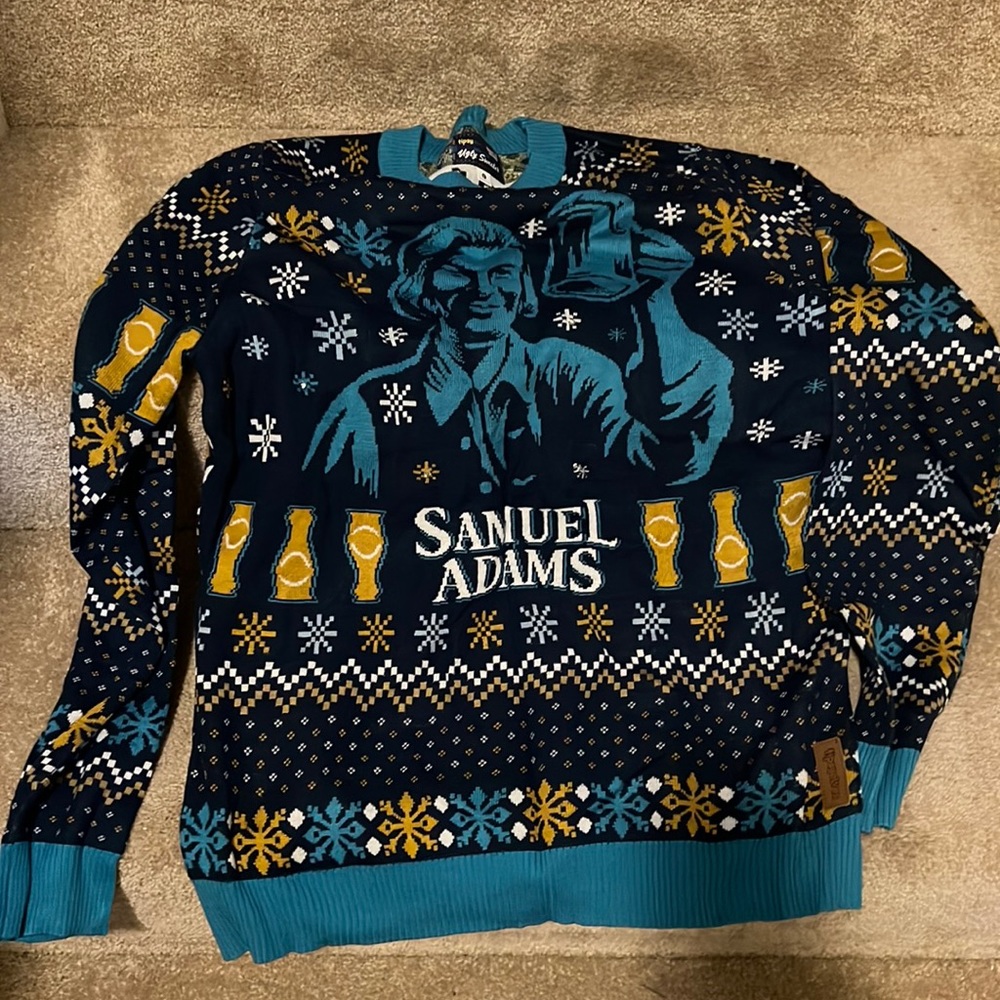 2 light up Tipsy Elves Sam Adams Christmas Sweater